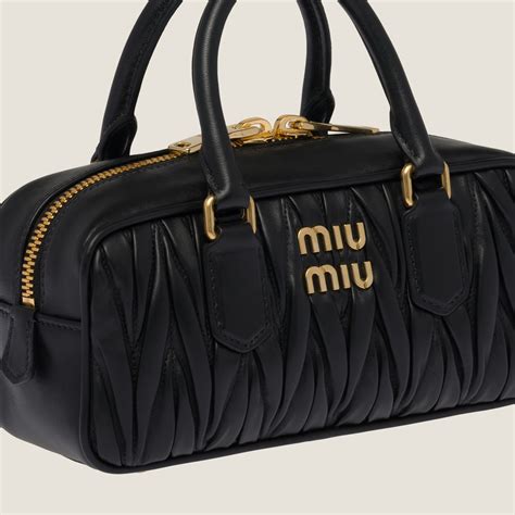 miu miu bandoliera matelasse|Black Matelassé Nappa Leather Bag .